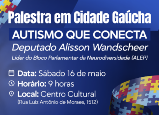 CIDADE GAÚCHA RECEBE PALESTRA AUTISMO QUE CONECTA NESTE SÁBADO
