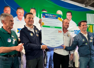 TONINHO E ALISSON WANDSCHEER INAUGURAM COMITÊ DA VITÓRIA EM FAZENDA RIO GRANDE