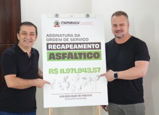 ALISSON E MACADAME ASSINAM ORDEM DE SERVIÇO DE R$11,9 MILHÕES PARA RECAPE ASFÁLTICO